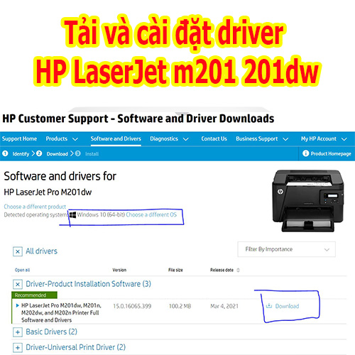 Tải Và Cài đặt Driver Máy In Hp Laser Jet M201d